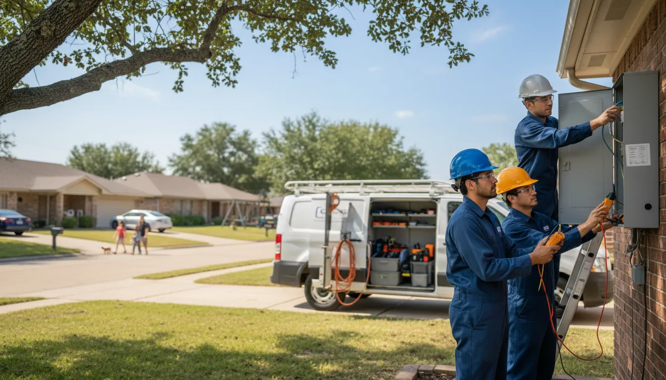 Certified electrician providing emergency electrical services in Pinehurst, TX
